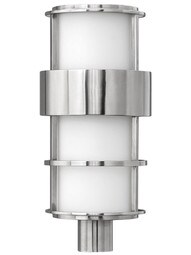 Saturn Exterior Post / Pier Light in Stainless Steel.